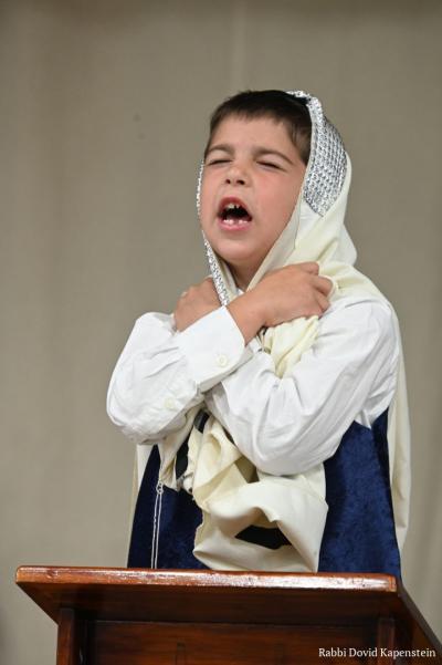 Photo Caption: Toras Simcha Students Receive Their First Siddur Amidst Great Simcha
